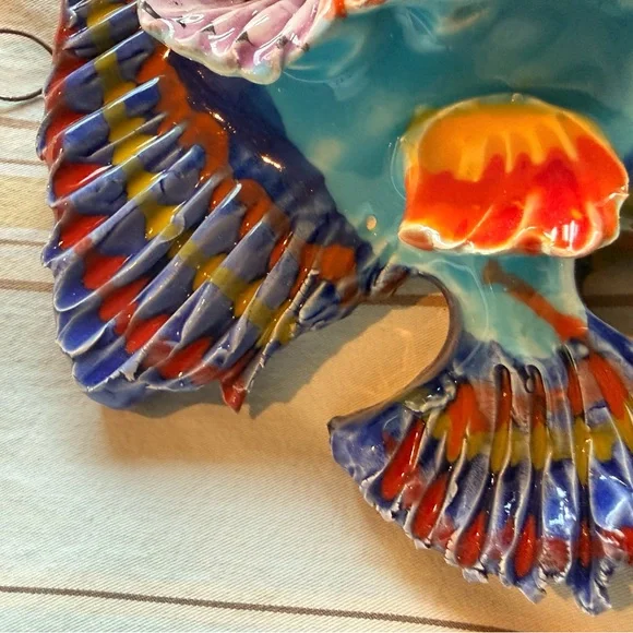 Set of 3 Vintage Italian Ceramic Fish - MCM Wall Art